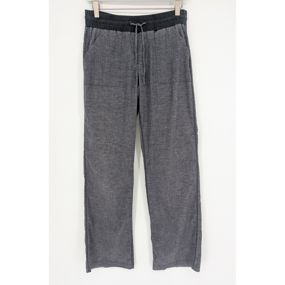 prAna Mantra Hemp Blend Straight Leg Pants Womens XS Gray Gorpcore Utility Chic